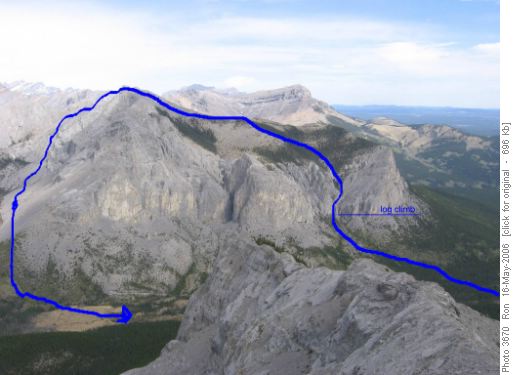 Peak north of Yamnuska