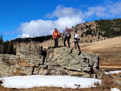 The landmark rock where we enter Camp Creek Valley