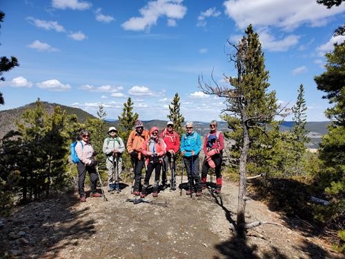Heading down the Cox Hill trail