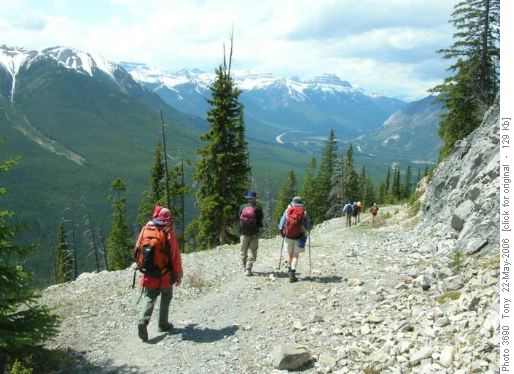View northwest from Sulphur Mtn Road