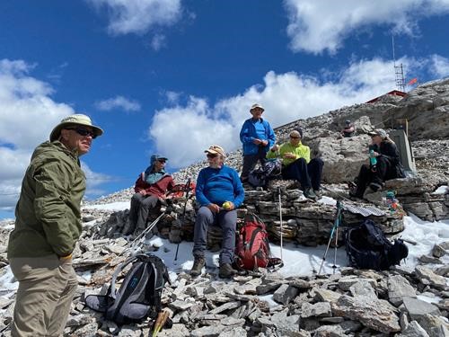 Having lunch on the summit 