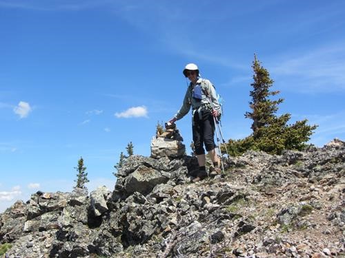 Yo tops out on Bull Creek Hills