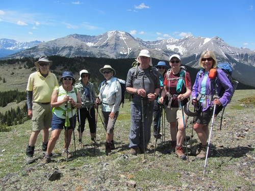 Lunch spot with a view west - team photo
