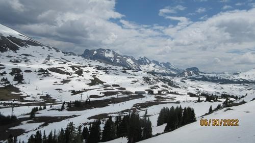 Sunshine summer skiing
