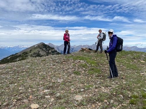 On second summit, looking back to first
