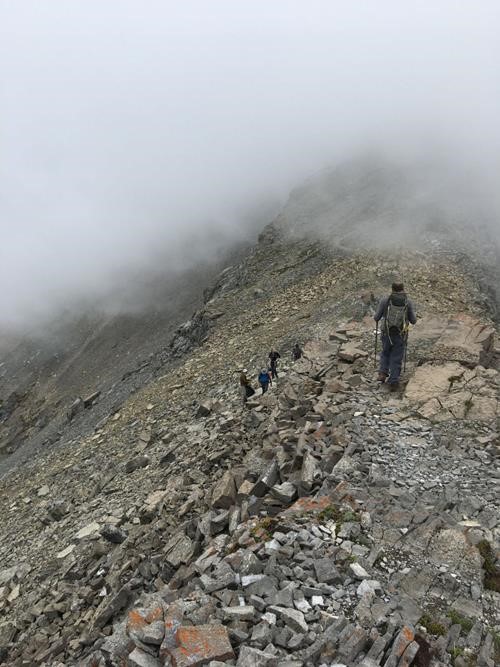 Mt Burke summit- up there somewhere
