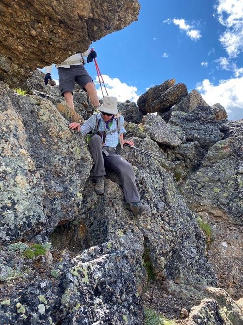 There are a few hands-on sections on the trail