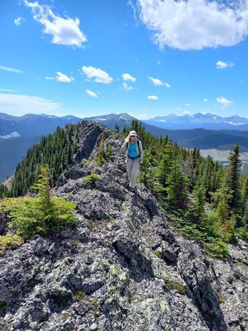 The ridge just before the summit