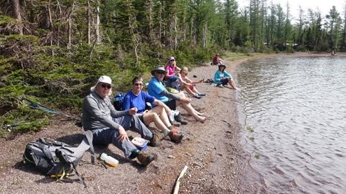 lunch at Upper Rowe Lake