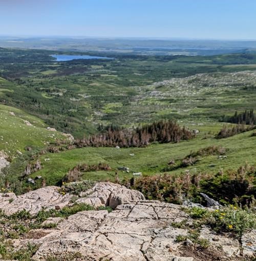 View down the valley.