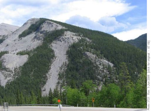 Forget-Me-Not Ridge, ascent from lower right to upper left