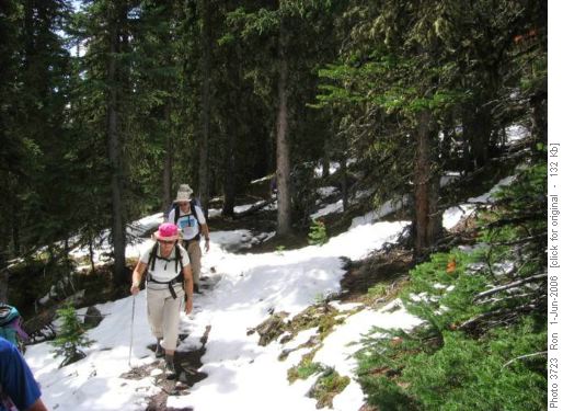 Powderface Ridge trail snow