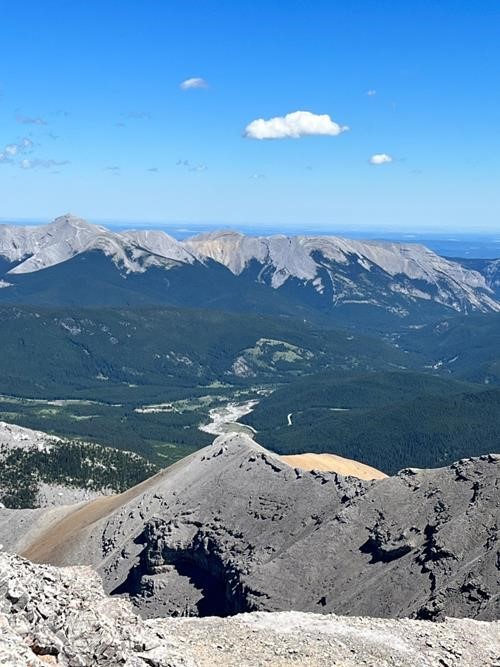 View below Mt Bryant, East Summit - a tougher scramble per Nagura