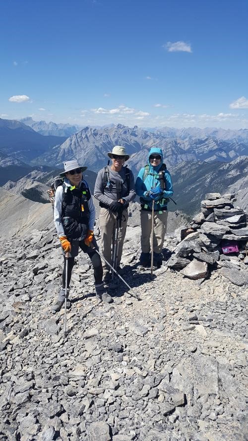 Obligatory summit photo - note Jane's wonder pole