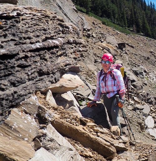 Navigating through some funky rock.