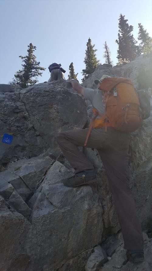 David mastering the crux
