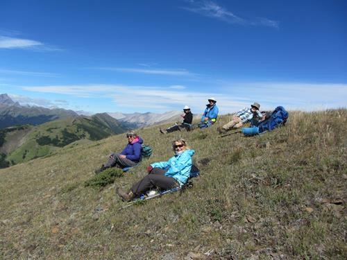 Lunch at the peak: sunny and some wind