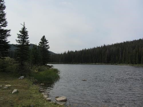 Sky not so blue: heavier smoke moving in on return at 1st Picklejar Lake