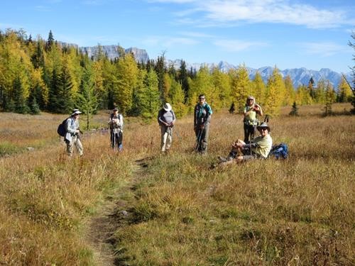 Ramblers about to head back to Taylor Lake (Sawbacks in distance)