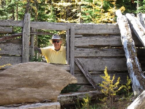 {177 Ron Hunter} at the derelict miners' cabin