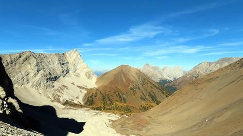 Looking north from Grizzly Col to Pocaterra Ridge