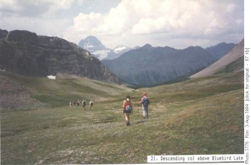 Descending from Bluebird Pass