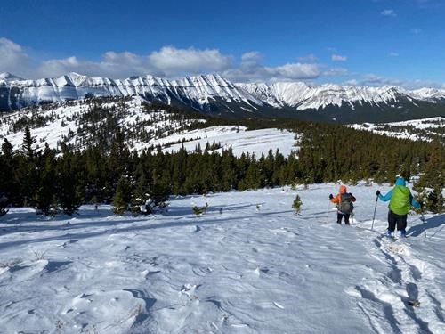 Snowy off-trail travel