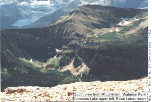 Mt Lineham view south