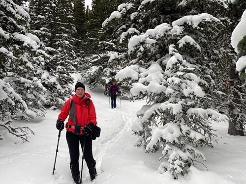 Fun fresh powder for the descent!