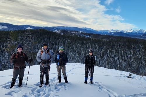 Group at one of many viewpoints along Muley Ridge