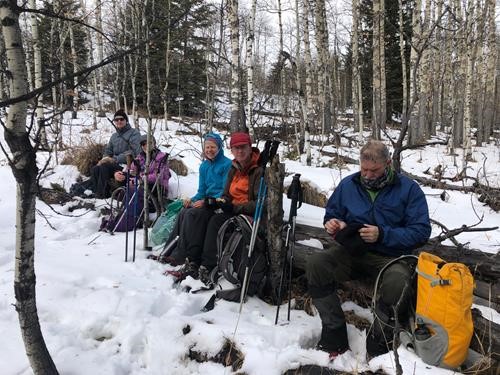 Short lunch out of the wind