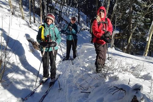 Chris, Carmie and Leslie just past the Evan Thomas Creek crossing