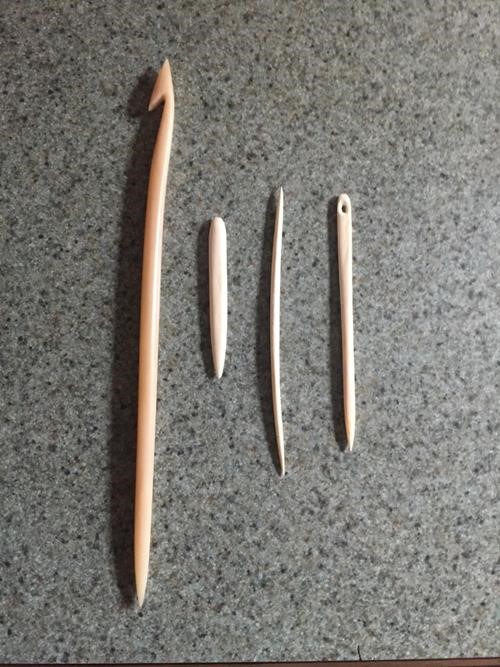 As per dinner program last evening I add this photo of an example of ancient tools made by First Peoples. Handmade here, from deer leg bone, a quiet hard material, very strong. 