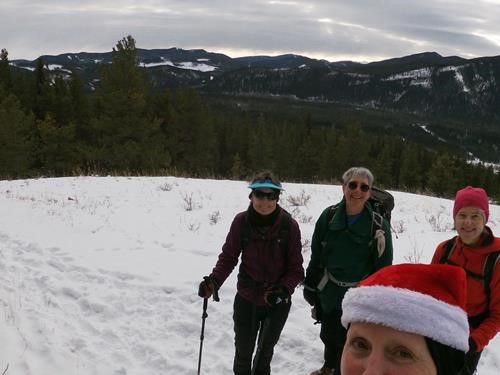 Happy holiday hike with special guest Santa (photo by Cristina)