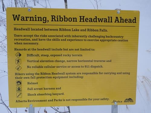 Ribbon Creek Headwall Safety Sign