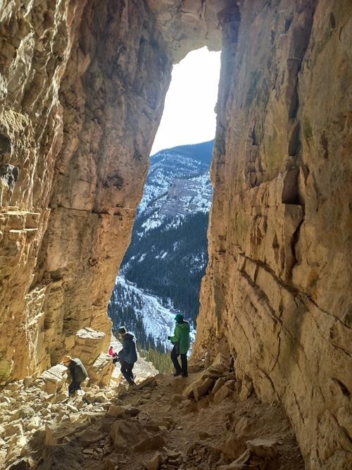 The cave entrance
