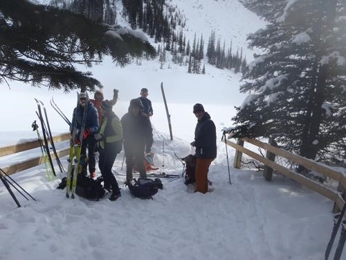 Group at Moraine Lake Lunch Spot