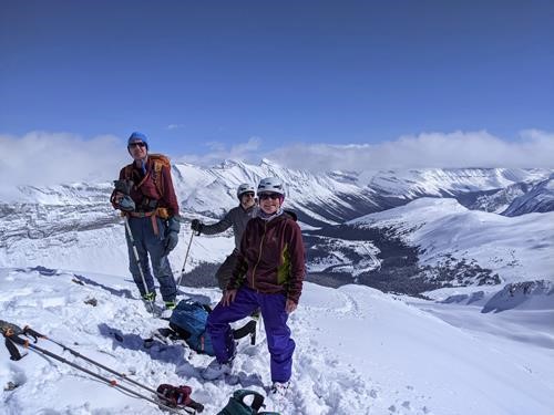 On the summit of the outlier of Hilda Peak