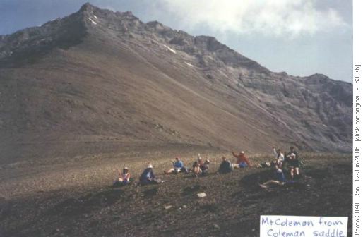 Mt Coleman, 3,135m, from saddle