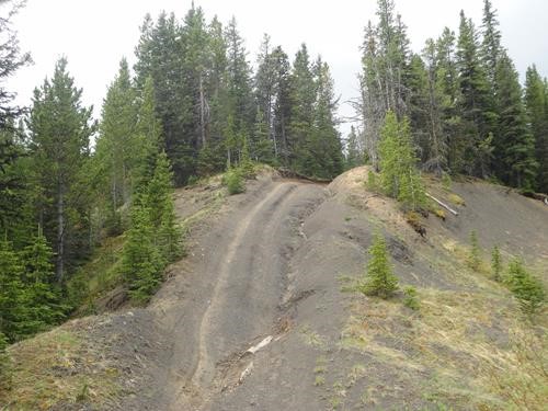 ATV trail erosion near Mt Monad: Forestry road south