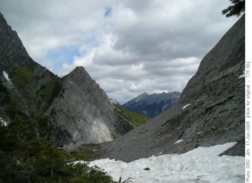 Avalanche debris- Old Goat Glacier