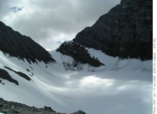 Sun & cloud on Old Goat Glacier
