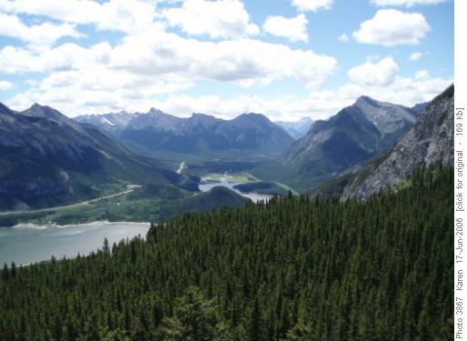 south over Barrier Lake