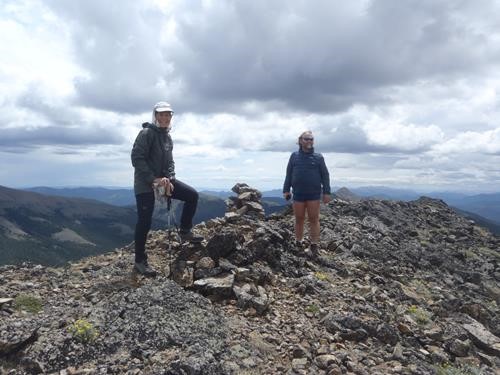 James and Alda at the summit cairn