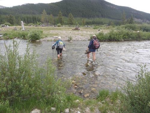 James and Alda crossing the Livingstone River