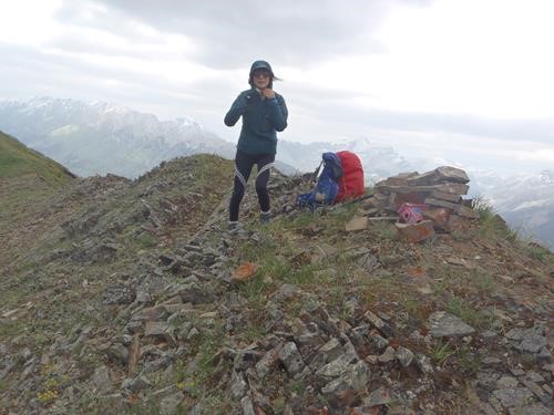 {2086 Toshiko Mizuno} on the summit of Elaphus Peak