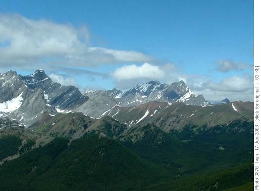 Storm Mtn (left) and Mt Rae (right)