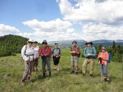Group on first col south of Black Mtn near Whaleback Ridge