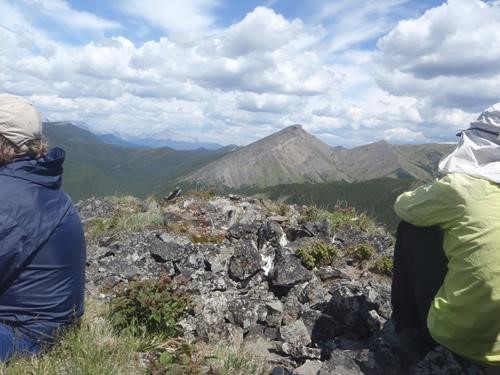 James and Alda frame Ma Butte to the north