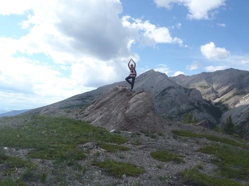 Alda on one of the summits of Whale Mtn.
